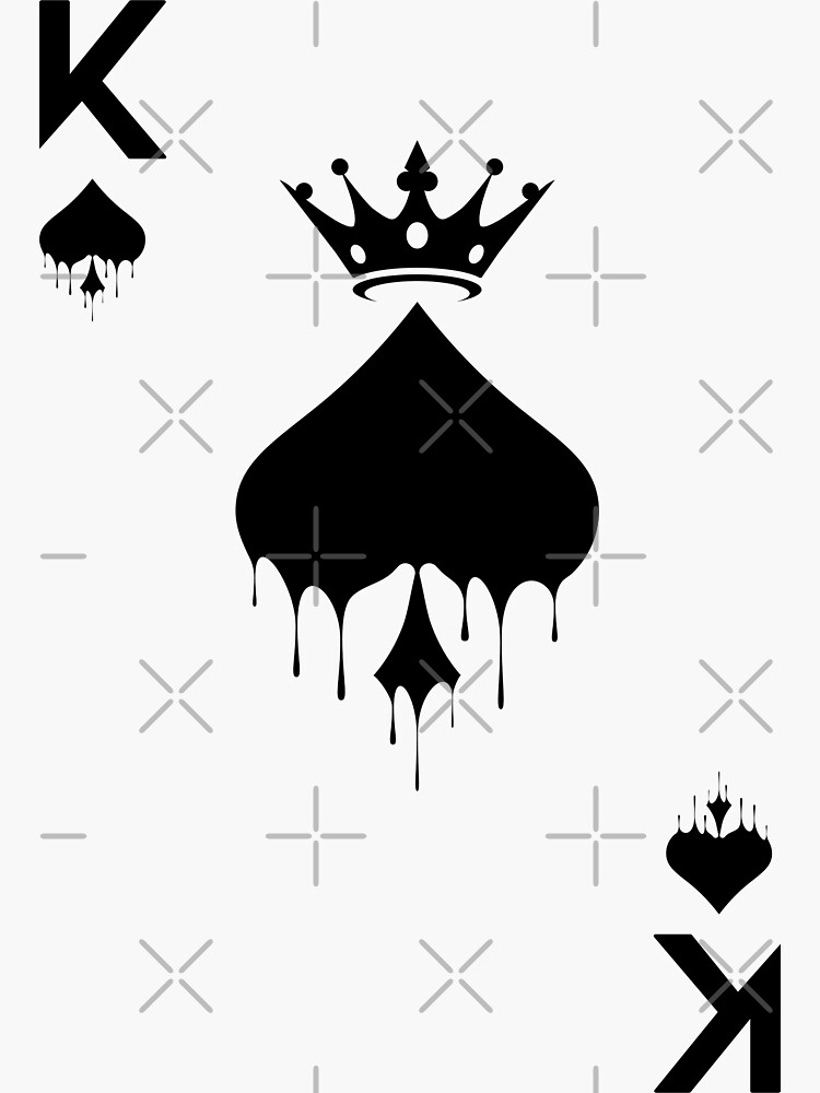 "KING OF SPADES " Sticker for Sale by MADR1V Redbubble