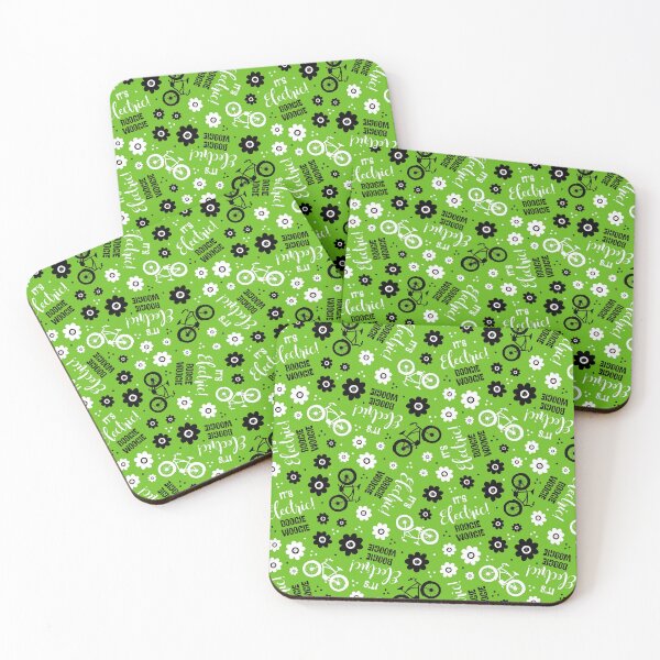 Item preview, It's Electric Boogie Woogie EBike Floral Green designed and sold by KrisInStitches.