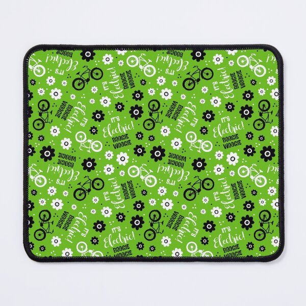 Item preview, It's Electric Boogie Woogie EBike Floral Green designed and sold by KrisInStitches.