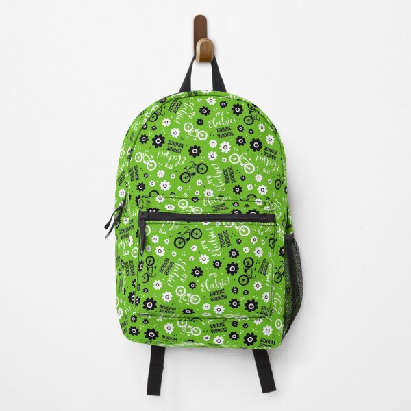 Item preview, It's Electric Boogie Woogie EBike Floral Green designed and sold by KrisInStitches.