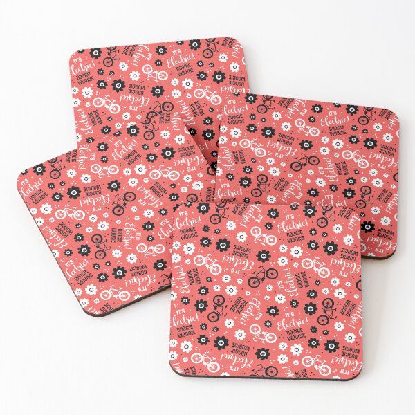 Item preview, It's Electric Boogie Woogie EBike Floral Coral designed and sold by KrisInStitches.