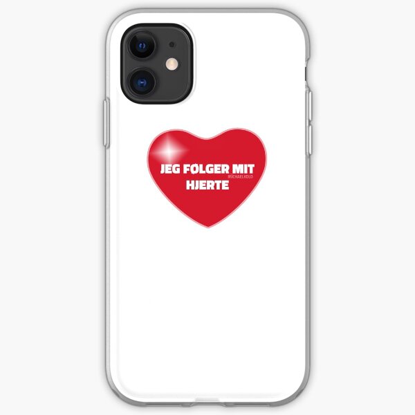 Jeg følger mit hjerte (Red) iPhone Soft Case