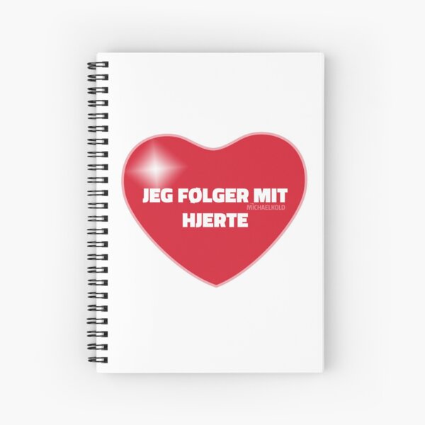 Jeg følger mit hjerte (Red) Spiral Notebook