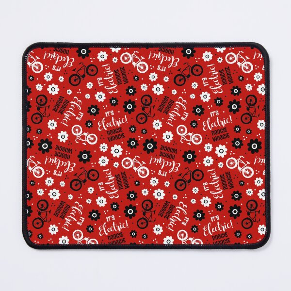 Item preview, It's Electric Boogie Woogie EBike Floral Red designed and sold by KrisInStitches.