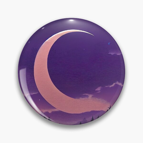 Item preview, Night Purple Darkmoon on a Grey Cloudy Sky Sticker designed and sold by TheCreativeFab.
