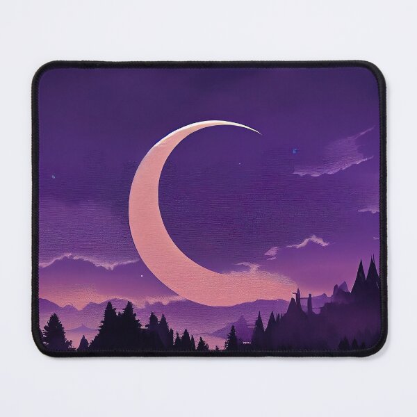 Item preview, Night Purple Darkmoon on a Grey Cloudy Sky Sticker designed and sold by TheCreativeFab.