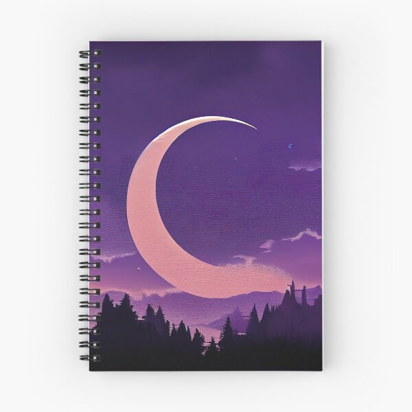 Item preview, Night Purple Darkmoon on a Grey Cloudy Sky Sticker designed and sold by TheCreativeFab.