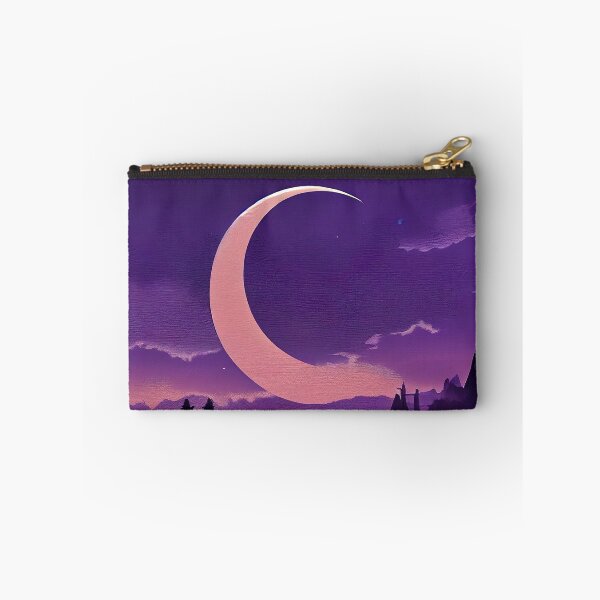 Item preview, Night Purple Darkmoon on a Grey Cloudy Sky Sticker designed and sold by TheCreativeFab.