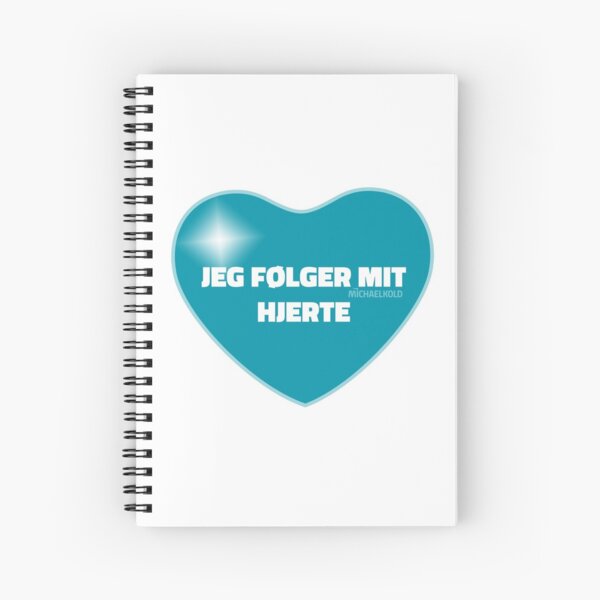 Jeg følger mit hjerte (Blue) Spiral Notebook