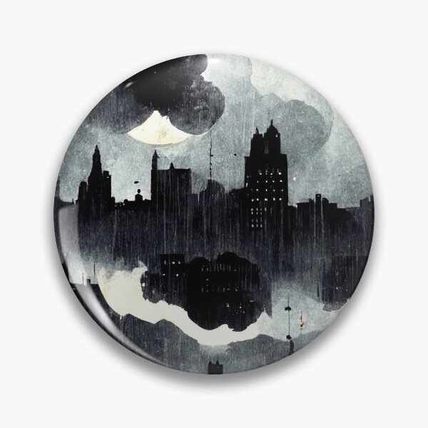 Item preview, Night Darkmoon on a Grey Cloudy Sky Sticker designed and sold by TheCreativeFab.