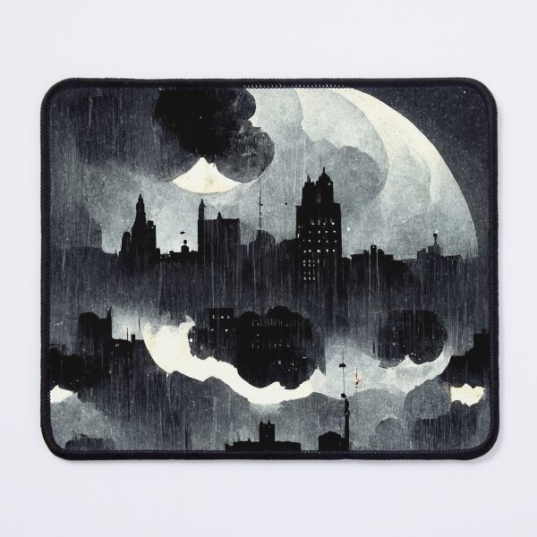 Item preview, Night Darkmoon on a Grey Cloudy Sky Sticker designed and sold by TheCreativeFab.
