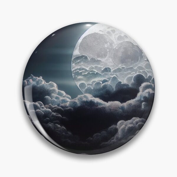 Item preview, Night Darkmoon on a Grey Cloudy Sky Sticker designed and sold by TheCreativeFab.