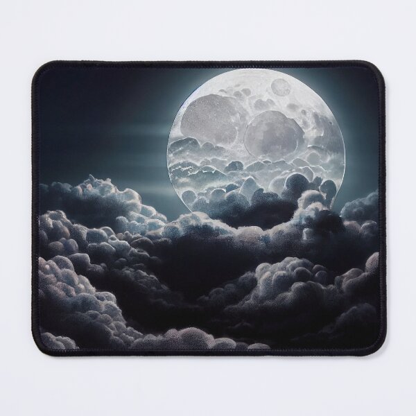 Item preview, Night Darkmoon on a Grey Cloudy Sky Sticker designed and sold by TheCreativeFab.