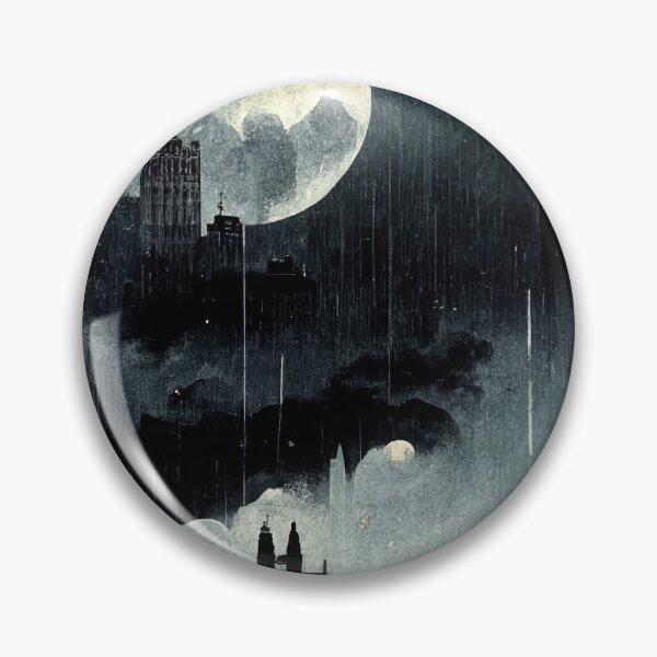 Item preview, Night Darkmoon on a Grey Cloudy Sky Sticker designed and sold by TheCreativeFab.