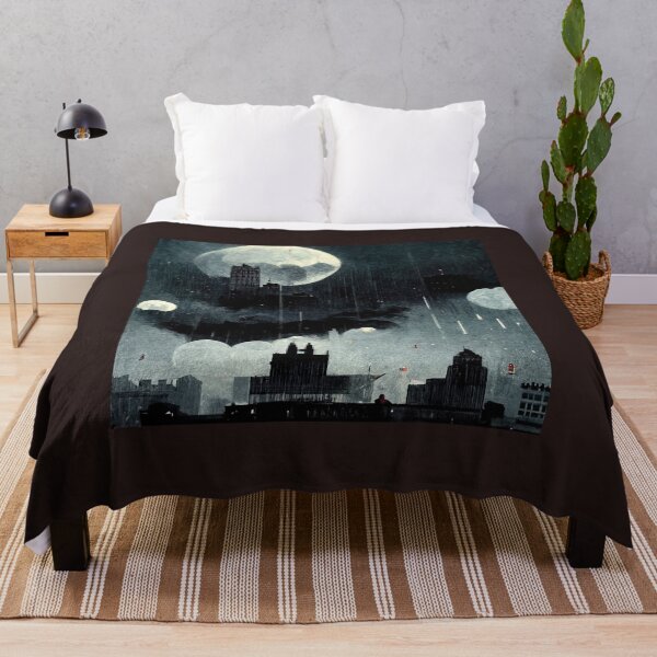 Item preview, Night Darkmoon on a Grey Cloudy Sky Sticker designed and sold by TheCreativeFab.