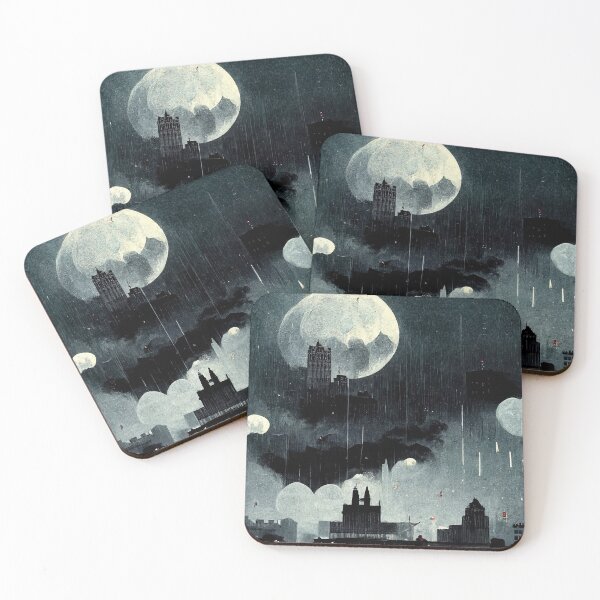 Item preview, Night Darkmoon on a Grey Cloudy Sky Sticker designed and sold by TheCreativeFab.