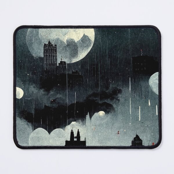 Item preview, Night Darkmoon on a Grey Cloudy Sky Sticker designed and sold by TheCreativeFab.