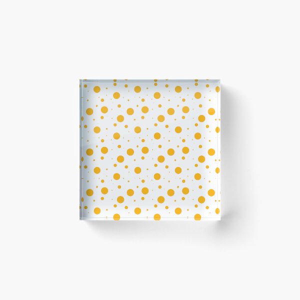 Item preview, white and yellow dotted pattern designed and sold by patternologyy.