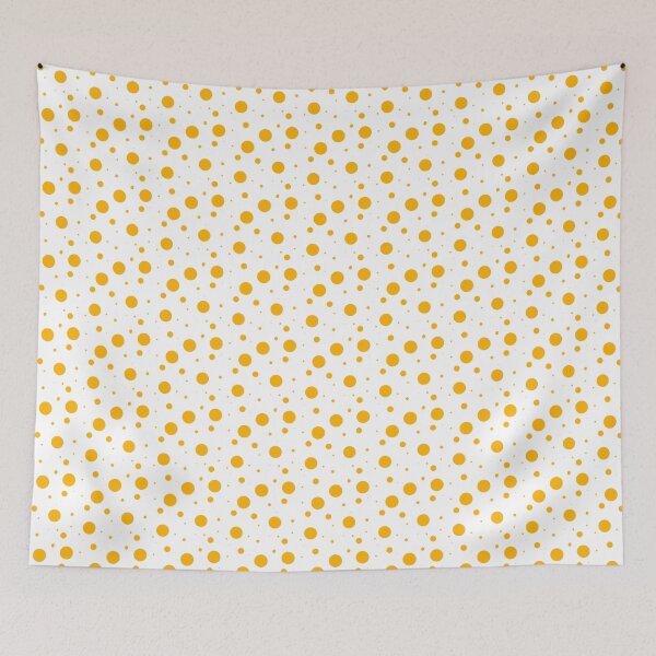 Item preview, white and yellow dotted pattern designed and sold by patternologyy.