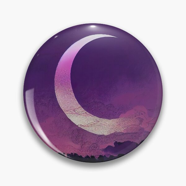 Item preview, Night Purple Darkmoon on a Grey Cloudy Sky Sticker designed and sold by TheCreativeFab.
