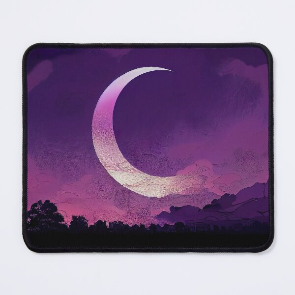 Item preview, Night Purple Darkmoon on a Grey Cloudy Sky Sticker designed and sold by TheCreativeFab.