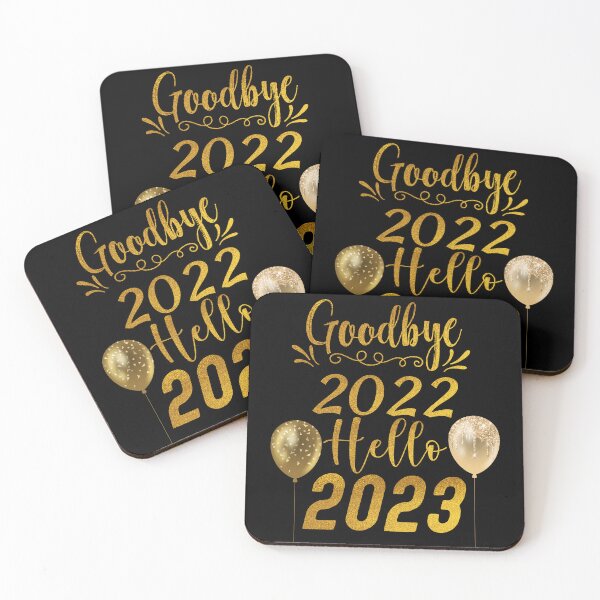 Item preview, Goodbye 2022 Hello 2023 Golden Balloons designed and sold by Karry-Pat.