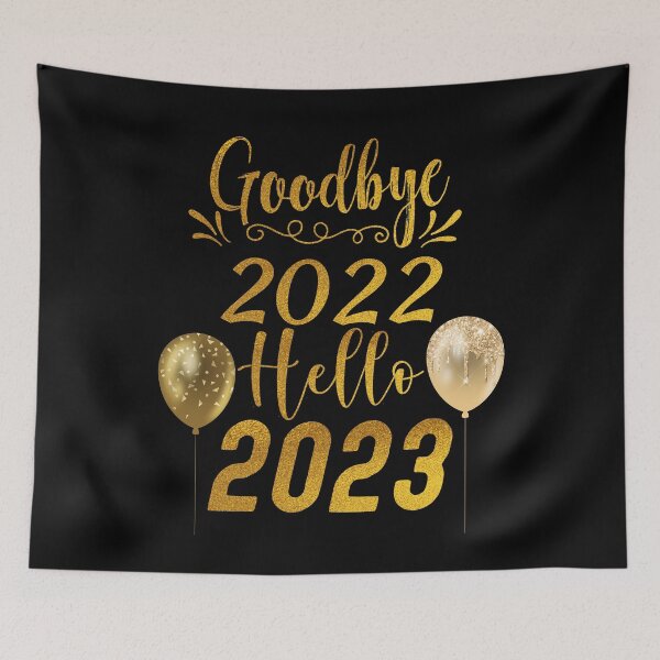Item preview, Goodbye 2022 Hello 2023 Golden Balloons designed and sold by Karry-Pat.