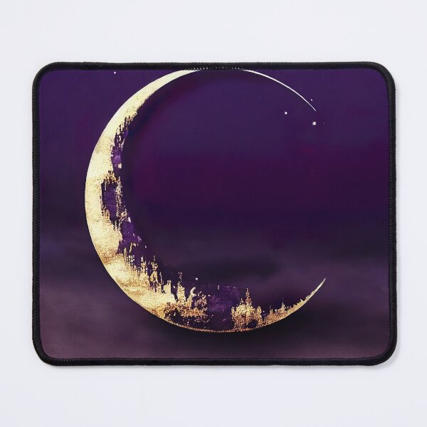 Item preview, Night Arabian Purple Darkmoon on a Grey Cloudy Sky Sticker designed and sold by TheCreativeFab.