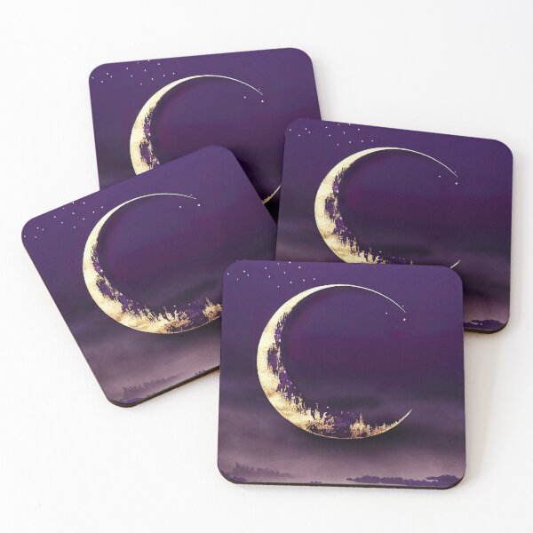 Item preview, Night Arabian Purple Darkmoon on a Grey Cloudy Sky Sticker designed and sold by TheCreativeFab.