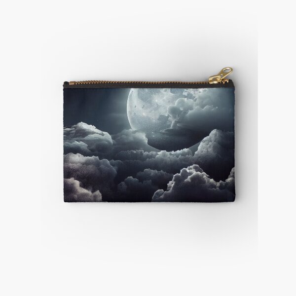 Item preview, Night Darkmoon on a Grey Cloudy Sky Sticker designed and sold by TheCreativeFab.