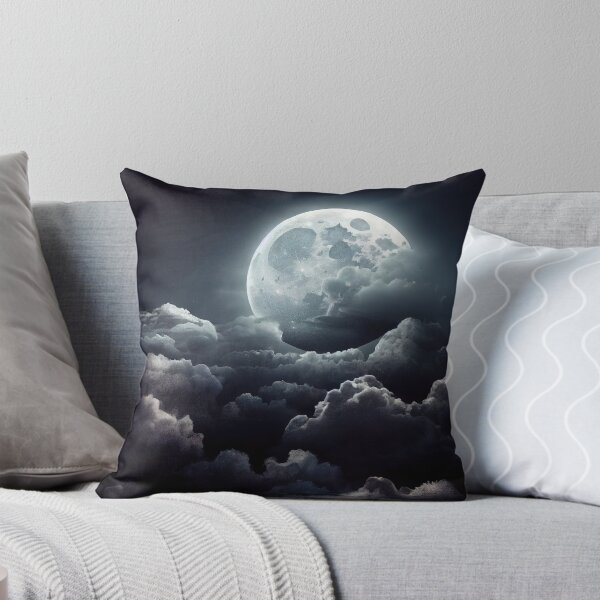 Item preview, Night Darkmoon on a Grey Cloudy Sky Sticker designed and sold by TheCreativeFab.