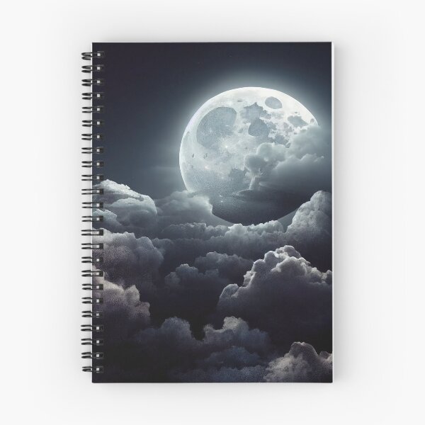 Item preview, Night Darkmoon on a Grey Cloudy Sky Sticker designed and sold by TheCreativeFab.