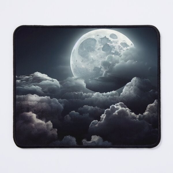 Item preview, Night Darkmoon on a Grey Cloudy Sky Sticker designed and sold by TheCreativeFab.