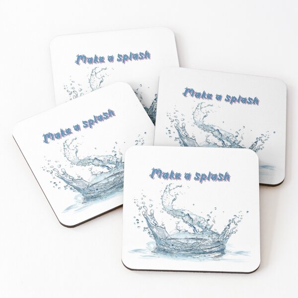 Item preview, Blue and white water splash, with Make a splash text.. White background. designed and sold by janesg.