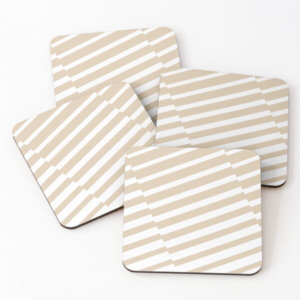 Artikelvorschau, Khaki White Diagonal Offset Stripe Pattern Pairs Valspar 2023 COTY Holmes Cream 3004-10B entworfen und verkauft von ColorOfTheYears.