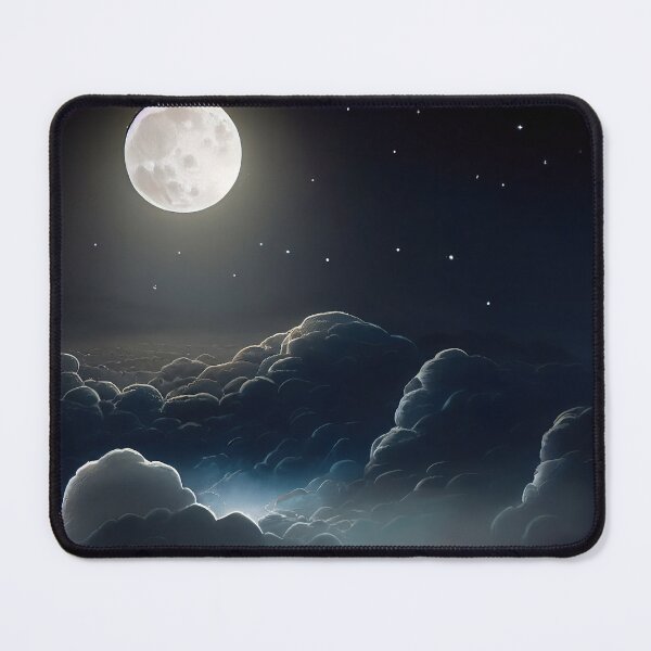 Item preview, Night Darkmoon on a Grey Cloudy Sky Sticker designed and sold by TheCreativeFab.