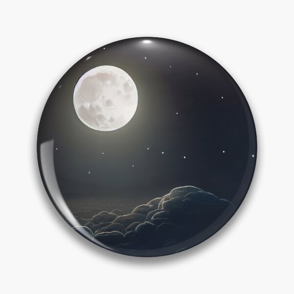 Item preview, Night Darkmoon on a Grey Cloudy Sky Sticker designed and sold by TheCreativeFab.