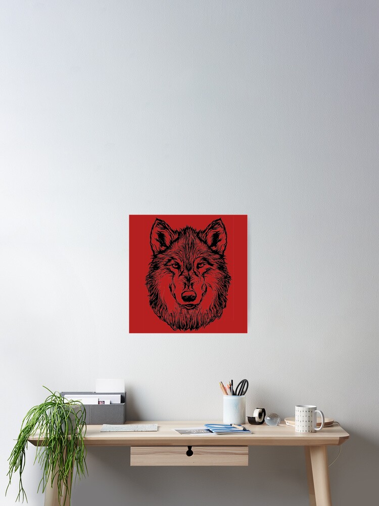 Thumbnail 2 of 3, Poster, Wolf Black designed and sold by RitaRThompso.