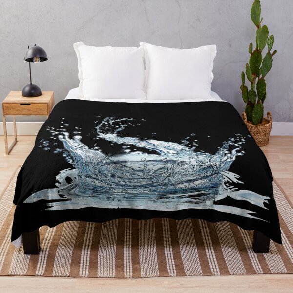 Item preview, Blue and white water splash. Black background. designed and sold by janesg.