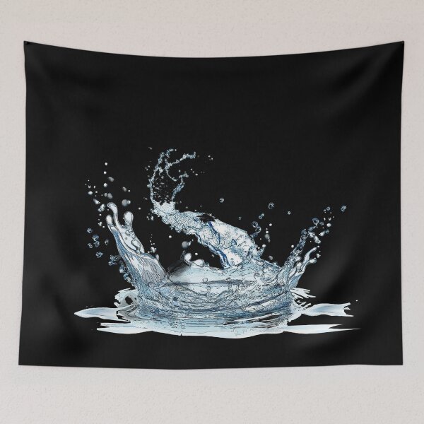 Item preview, Blue and white water splash. Black background. designed and sold by janesg.