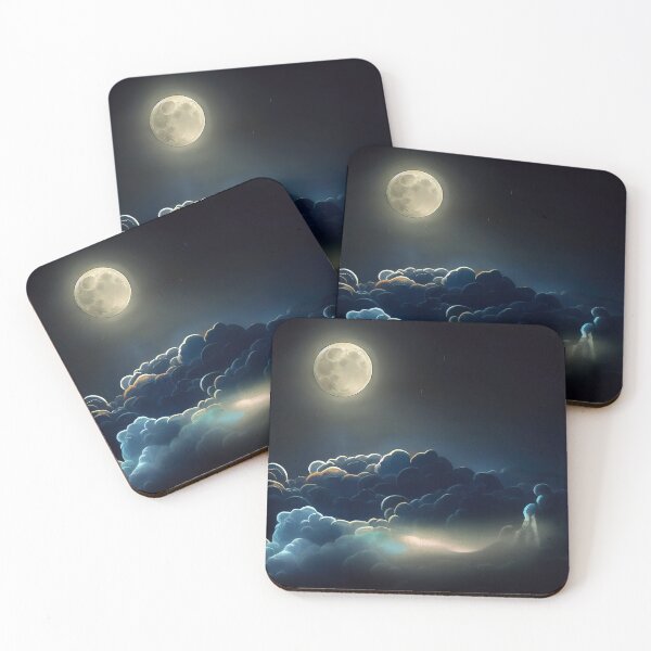 Item preview, Night Darkmoon Light on a Grey Cloudy Sky Sticker designed and sold by TheCreativeFab.