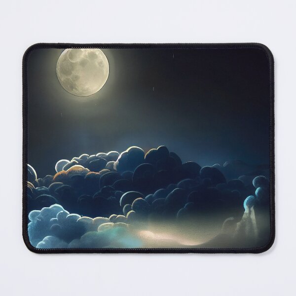 Item preview, Night Darkmoon Light on a Grey Cloudy Sky Sticker designed and sold by TheCreativeFab.