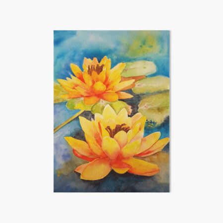 Waterlilies on the Warm side Art Board Print