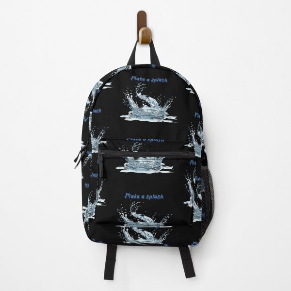 Item preview, Blue and white water splash, with Make a splash text.. Black background. designed and sold by janesg.