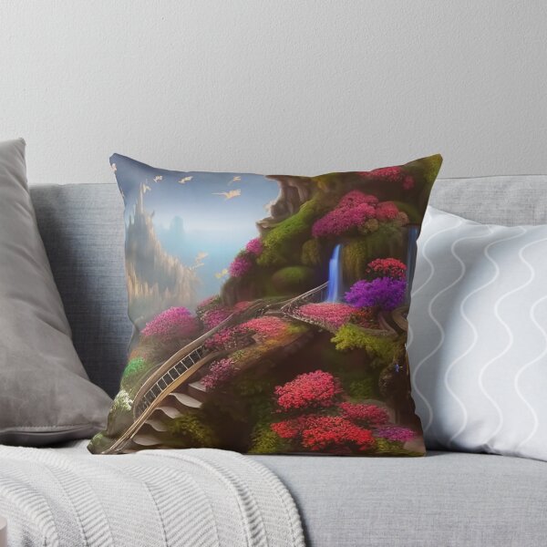 Item preview, Stairs to Colorful Waterfalls | Fantasy Scene designed and sold by LenaKiagia.