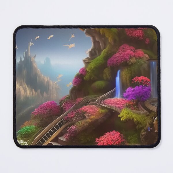 Item preview, Stairs to Colorful Waterfalls | Fantasy Scene designed and sold by LenaKiagia.