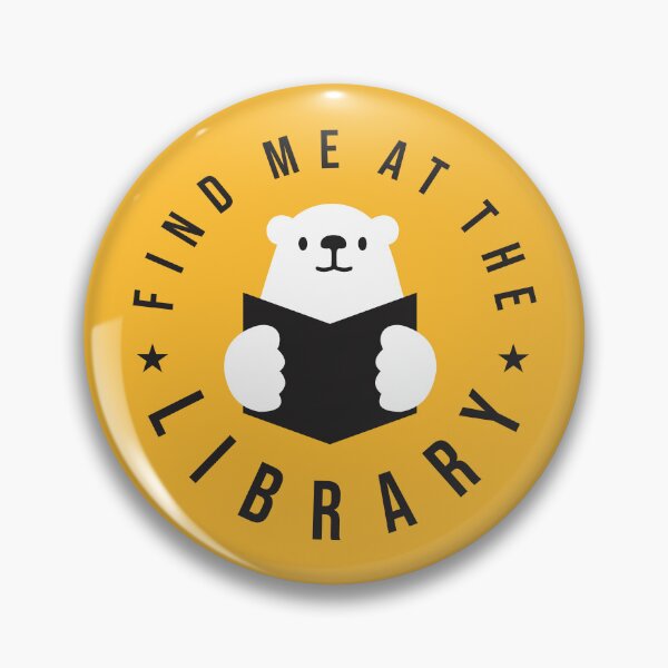 Item preview, Find Me At The Library, National library week, Cute, Cool Bear reading book designed and sold by Rajan Supal.