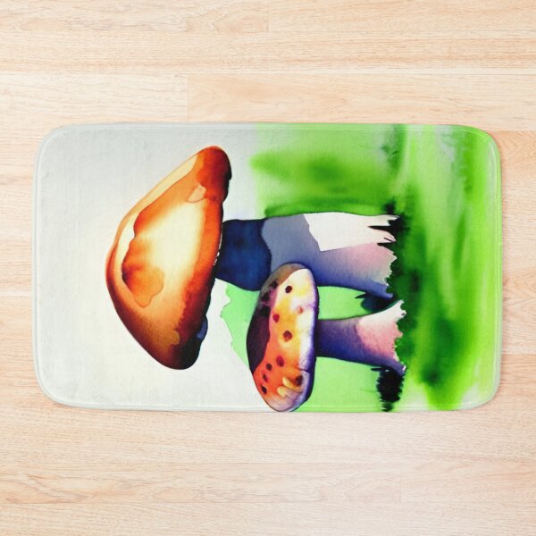 Item preview, Mushrooms watercolor painting designed and sold by Mirarima.