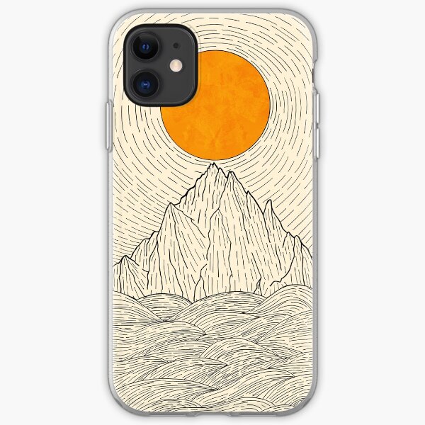 The sun over the mountain waves iPhone Soft Case