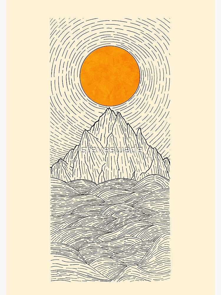 The sun over the mountain waves by steveswade